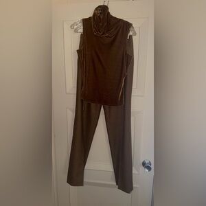 Carlisle Brown Top & Brown Wool Pants